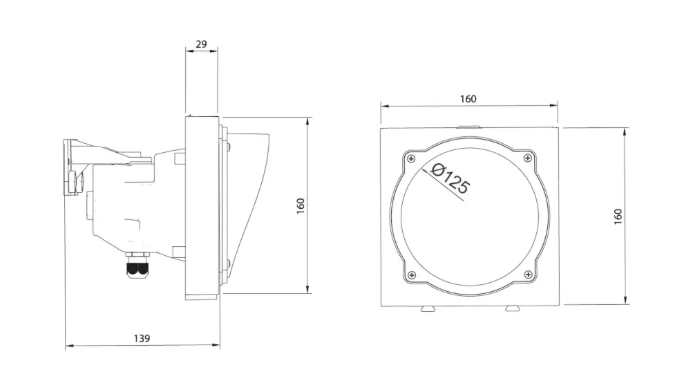 Traffic light dimensions