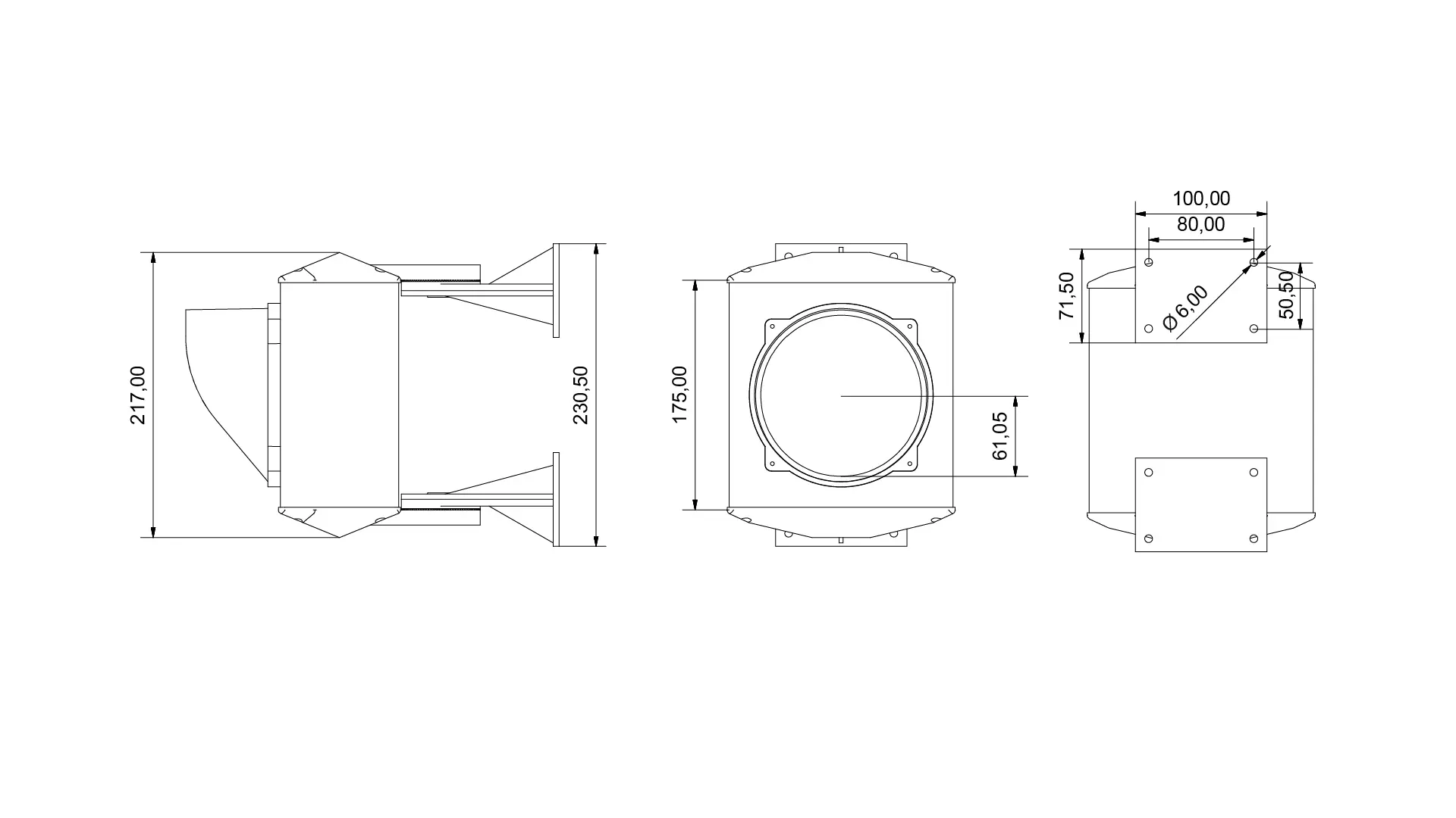 Traffic light dimensions